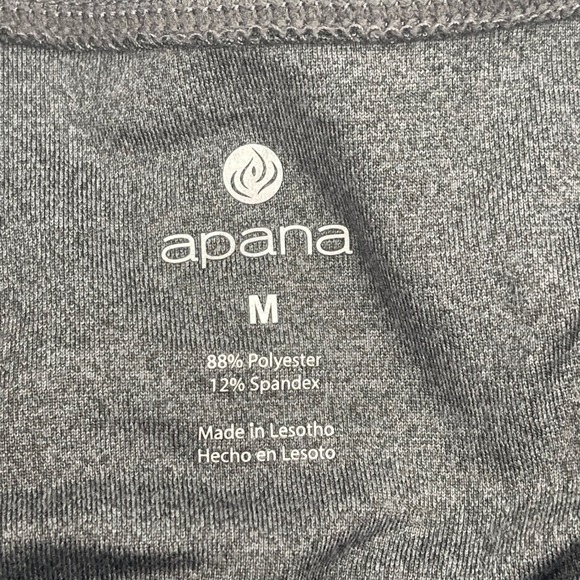 Apana Women's Gray Heathered Long Sleeve Hoodie Pullover Top Size Med Activewear - Picture 2 of 4